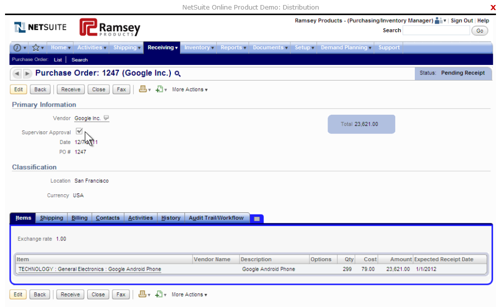 Netsuite stock options